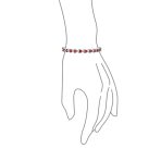 Romantic Red Clear Cubic Zirconia CZ Heart Shape Tennis Bracelet 7-7.5 Inch Silver Plated - Image 10