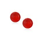 8MM Natural Gemstone Drop Ball Earrings Silver Birthstone - Image 14