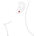 8MM Natural Gemstone Drop Ball Earrings Silver Birthstone - Image 24