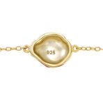 Red Ladybug Garden Charm Anklet Link Ankle Bracelet Gold Plated Sterling Silver Adjustable 9 To 10 Inch With Extender - Image 3