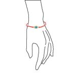 Tiny Turkish Evil Eye Red String Bracelet CZ Accent Gold Plated Sterling Silver - Image 4