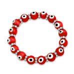 Set of 2 Evil Eye Glass Bead Stretch Bracelets with Crystal Accents - Image 6