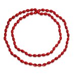 Extra Long Beaded Seed Oval Strand Necklace in Purple Red Blue Turquoise 50 Inch - Image 4