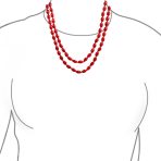 Extra Long Beaded Seed Oval Strand Necklace in Purple Red Blue Turquoise 50 Inch - Image 6