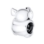 Red Heart Elephant Charm Bead in Sterling Silver for European Bracelets - Image 2