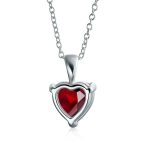 Romantic 5CT CZ Cubic Zirconia Heart-Shaped Solitaire Pendant Necklace .925 Sterling Silver - Image 6