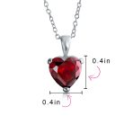 Romantic 5CT CZ Cubic Zirconia Heart-Shaped Solitaire Pendant Necklace .925 Sterling Silver - Image 12