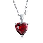 Romantic 5CT CZ Cubic Zirconia Heart-Shaped Solitaire Pendant Necklace .925 Sterling Silver - Image 3