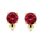 Traditional 2CT Round CZ Solitaire Clip-On Earrings - Gold Silver Non-Pierced 8MM - Image 20