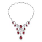 Vintage Art Deco Collar Necklace Set with Teardrop CZ and Earrings Silver Plated - Image 6