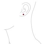 1-2 CT Round CZ Stud Earrings in Pink Red Blue Brown Green Gold Plated Silver - Image 11