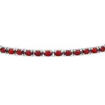 Traditional Blue Topaz Oval Stone Strand Tennis Bracelet .925 Sterling Silver-7.5 Inch - Image 8