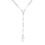 Christian Virgin Mary Cross Rosary Chain Drop Necklace
