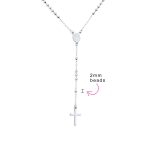 Christian Virgin Mary Cross Rosary Chain Drop Necklace - Image 5