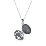 Religious Cross Prayer Box Locket Necklace Pendant Holder .925 Sterling Silver - Image 3