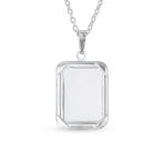 Unisex Religious Pendant Necklace with Jesus Christ Medallion in Sterling Silver - Image 2