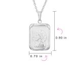 Unisex Religious Pendant Necklace with Jesus Christ Medallion in Sterling Silver - Image 4