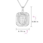 Religious Face of Jesus Pendant Necklace Medallion Dog Tag .925 Sterling Silver - Image 4