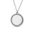 Prayer Jesus Medal Pendant Necklace Religious Medallion .925 Sterling Silver - Image 2