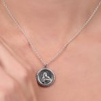 Prayer Jesus Medal Pendant Necklace Religious Medallion .925 Sterling Silver - Image 5