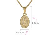 Our Lady Of Guadalupe Virgin Mary Pendant Necklace Gold - Image 6
