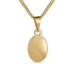 Our Lady Of Guadalupe Virgin Mary Pendant Necklace Gold - Image 3