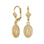 Our Lady Of Guadalupe Virgin Mary Pendant Necklace Gold - Image 4