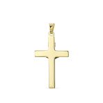 14K Yellow Gold Religious Jesus Inri Crucifix Cross Pendant Necklace - Image 2