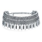 Native American Style Statement Feather Choker Necklace Bohemian Boho Western Jewelry