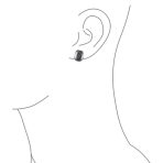Twisted Cable Chain Clip-On Earrings Oxidized Silver Brass - Image 3