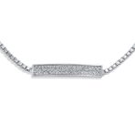 Elegant Cubic Zirconia Pave CZ Bar Bolo Bracelet Adjustable Sliding Clasp Bracelet - Image 2
