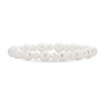Elegant Stackable White Freshwater Cultured Baroque Pearl Stretch Bracelet