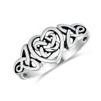 Best Friends Celtic Love Knots BFF Infinity Heart Promise Ring Sterling Silver