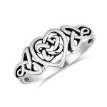 Best Friends Celtic Love Knots BFF Infinity Heart Promise Ring Sterling Silver