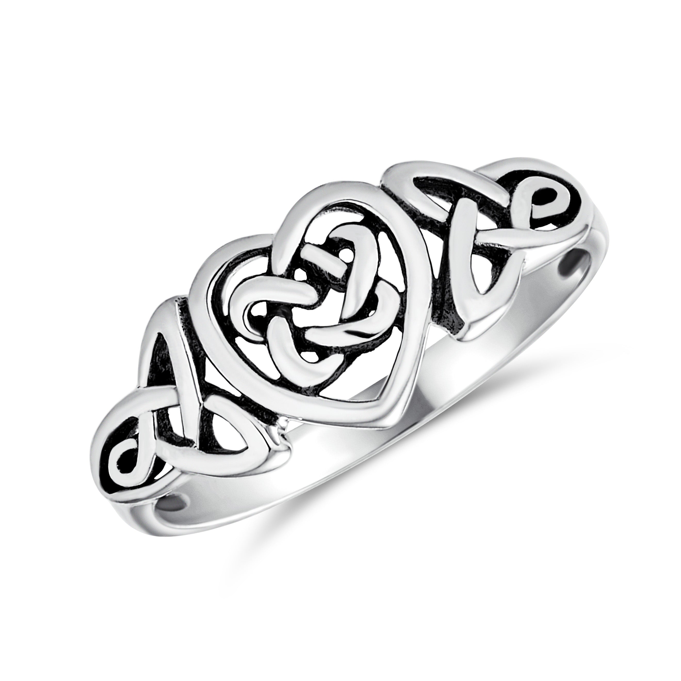ring-celtic-knot-silver-heart_ps-tr1766-121 Best Friends Celtic Love Knots BFF Infinity Heart Promise Ring Sterling Silver - Image 1