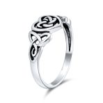 Best Friends Celtic Love Knots BFF Infinity Heart Promise Ring Sterling Silver - Image 3