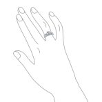 2CT Cut CZ Cubic Zirconia Solitaire Engagement Ring Set Baguette Accents .925 Sterling Silver - Image 3