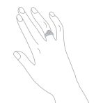 3CT CZ Solitaire with Heart Accents Cubic Zirconia Engagement Ring Set Band .925 Sterling Silver - Image 3