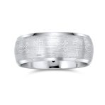 Religious Ichthys Jesus Fish Titanium Wedding Band Cross Ring Matte Silver - Image 2