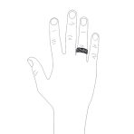 Two-Tone Black & Silver Greek Key Design Wedding Band Ring Sterling Silver 9MM - Image 3