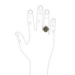 Animal Claw Large Oval Black Onyx Signet Ring Oxidized Silver Handmade In Turkey - Image 13