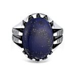Animal Claw Large Oval Black Onyx Signet Ring Oxidized Silver Handmade In Turkey - Image 9