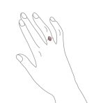 Western Boho Silver Ring with Oval Cabochon Gemstone and Thin Band - Image 18
