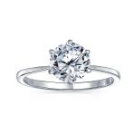 Round Solitaire 1.5CT CZ Cubic Zirconia 6-Prong Engagement Ring 1MM Band Gold Plated Sterling Silver - Image 26