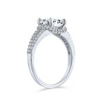 3CT CZ Solitaire Square Cushion Cut Engagement Ring Split Shank Band .925 Sterling Silver - Image 5
