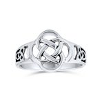 Best Friends BFF Love Knot Celtic Infinity Band Silver Ring