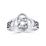 Best Friends BFF Love Knot Celtic Infinity Band Silver Ring