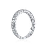 Pave CZ Cocktail Statement Ring Sterling Silver - Image 3