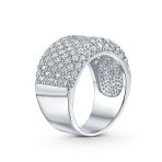 Micro Pave CZ Cubic Zirconia Wide 1/2 Eternity Band Ring Rose Gold Vermeil .925 Sterling Silver - Image 3