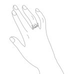 White Faux Pearl Cocktail Statement Ring Pave CZ Criss Cross Band Silver Plated - Image 3